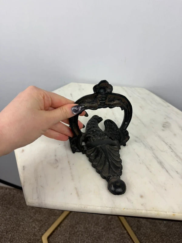 Vintage Cast Iron Eagle Door Knocker American Federal Colonial Style