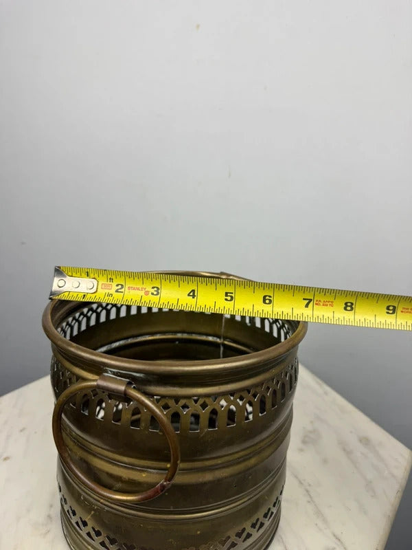 vintage brass pot with handles
