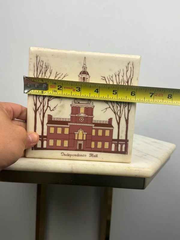 Vintage Independence Hall Philly Tile / Trivet - 6 inch