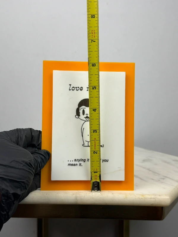Vintage 1970 Kim Casali Love Is” Orange Wall Table Plaque