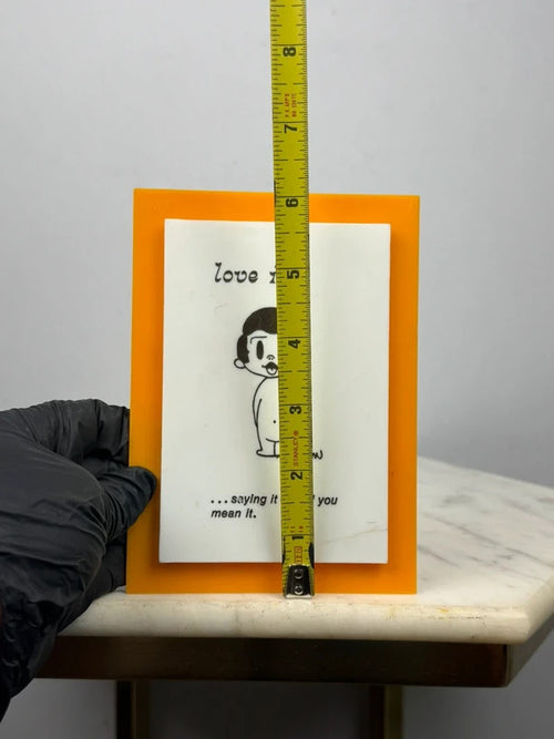 Vintage 1970 Kim Casali Love Is” Orange Wall Table Plaque