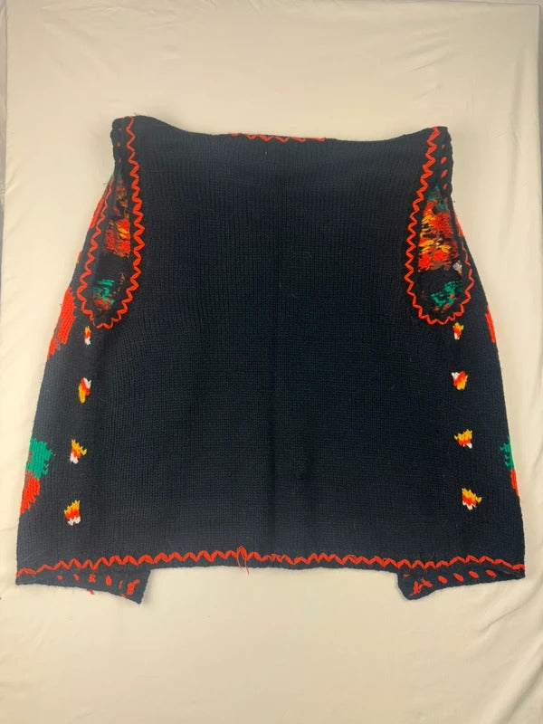 Vintage Potomac Collection Halloween Pumpkin Cardigan Sweater vest Size L