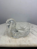 Vintage Clear Swan lucite Trinket Dish