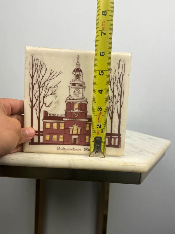 Vintage Independence Hall Philly Tile / Trivet - 6 inch
