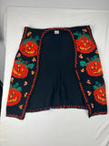 Vintage Potomac Collection Halloween Pumpkin Cardigan Sweater vest Size L